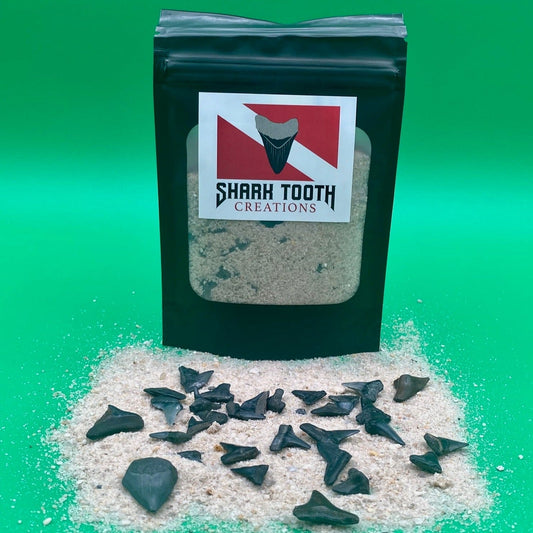 Auction : 2 PACK - Shark Tooth Sand Kit - 30 Pieces - Beach/ River Teeth ( OVER 60+ teeth in total )